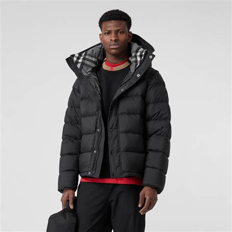 mens burberry coat puffer|Burberry detachable hood puffer coat.